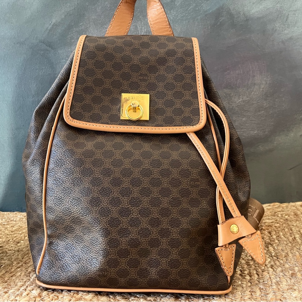 ❤️❤️Sold❤️❤️Celine Brown Monogram Backpack
